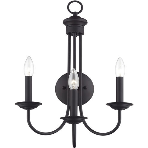 Estate 3 Light 14 inch Bronze Wall Sconce Wall Light