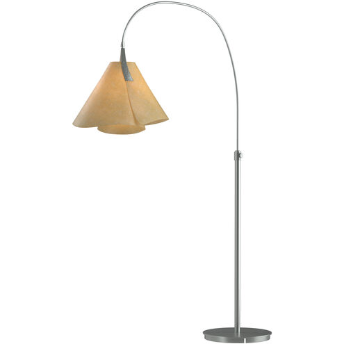Mobius 66.3 inch 100 watt Vintage Platinum Arc Floor Lamp Portable Light in Spun Amber