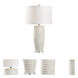 Chelsea House 33 inch 100.00 watt White Marbled Glazed/Clear Table Lamp Portable Light