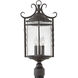 Casa LED 24 inch Olde Black Outdoor Post Mount Lantern in Clear