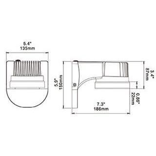 Ontario LED 6 inch Architectual Bronze Outdoor Wall Mount