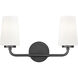 Montford 2 Light 16 inch Matte Black Bath Vanity Light Wall Light