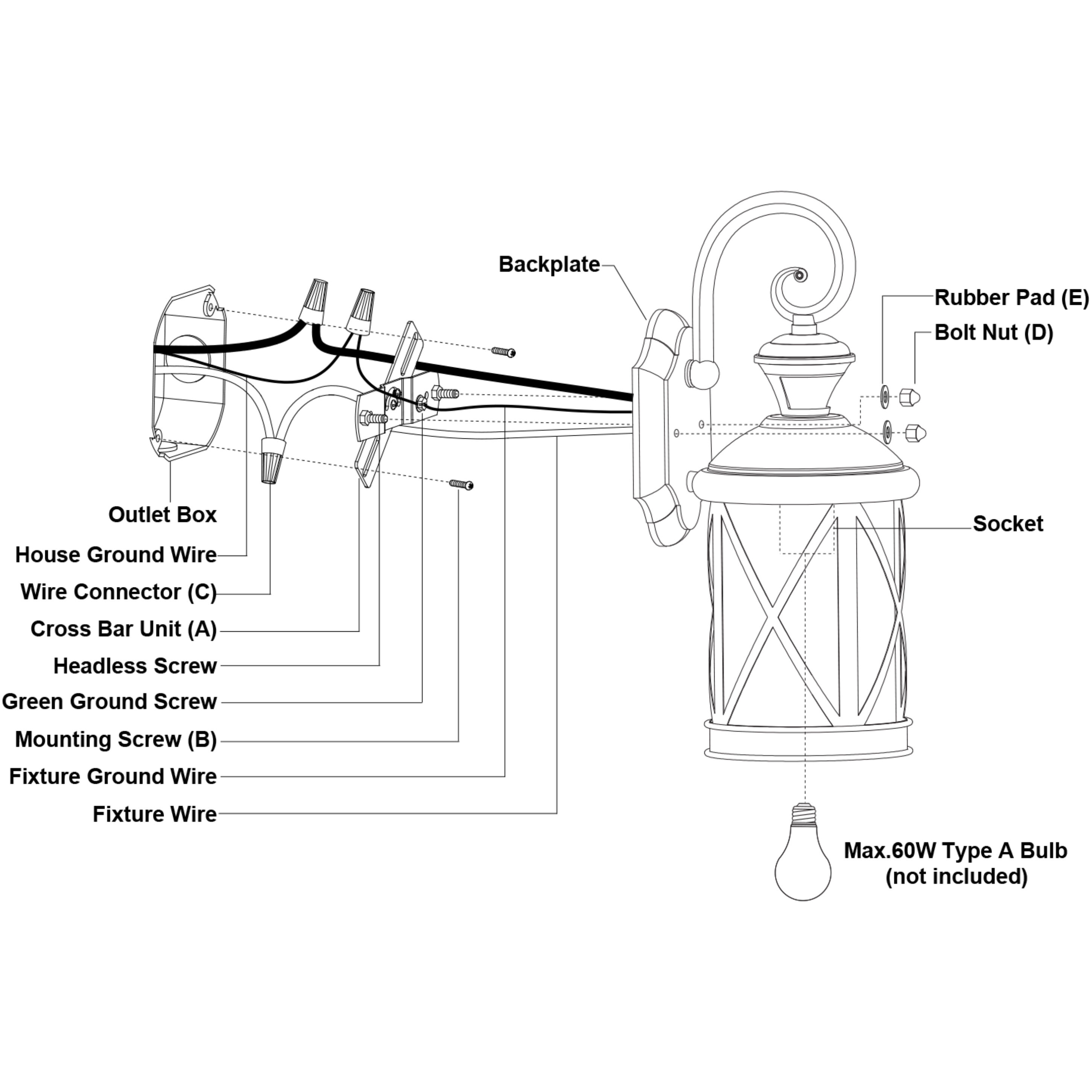 Henderson Textured Black Outdoor Motion Sensor
