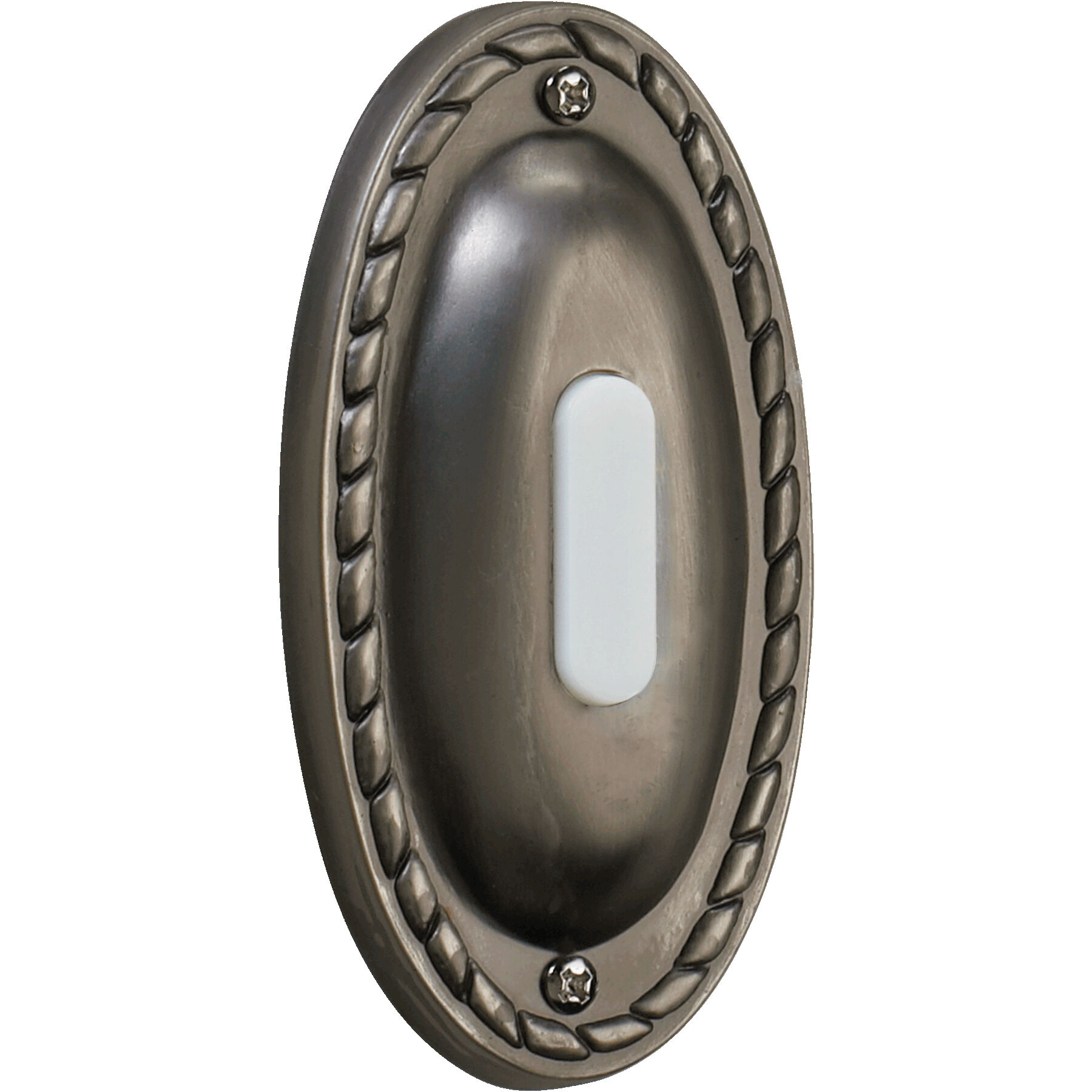 Lighting Accessory Antique Silver Traditional Oval Doorbell