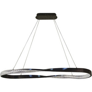 Oakley LED 40 inch Black Dining Chandelier Ceiling Light