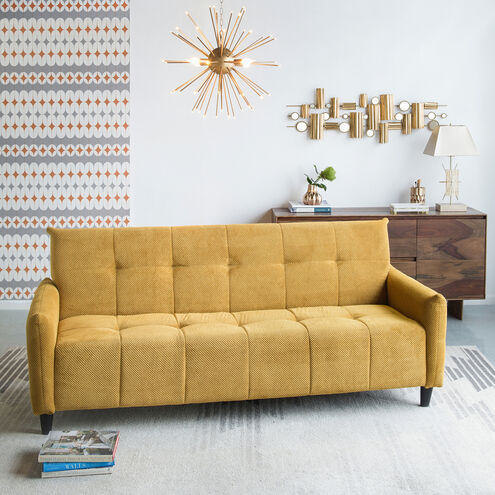 Large Biscuit Tufted Mustard Sofa