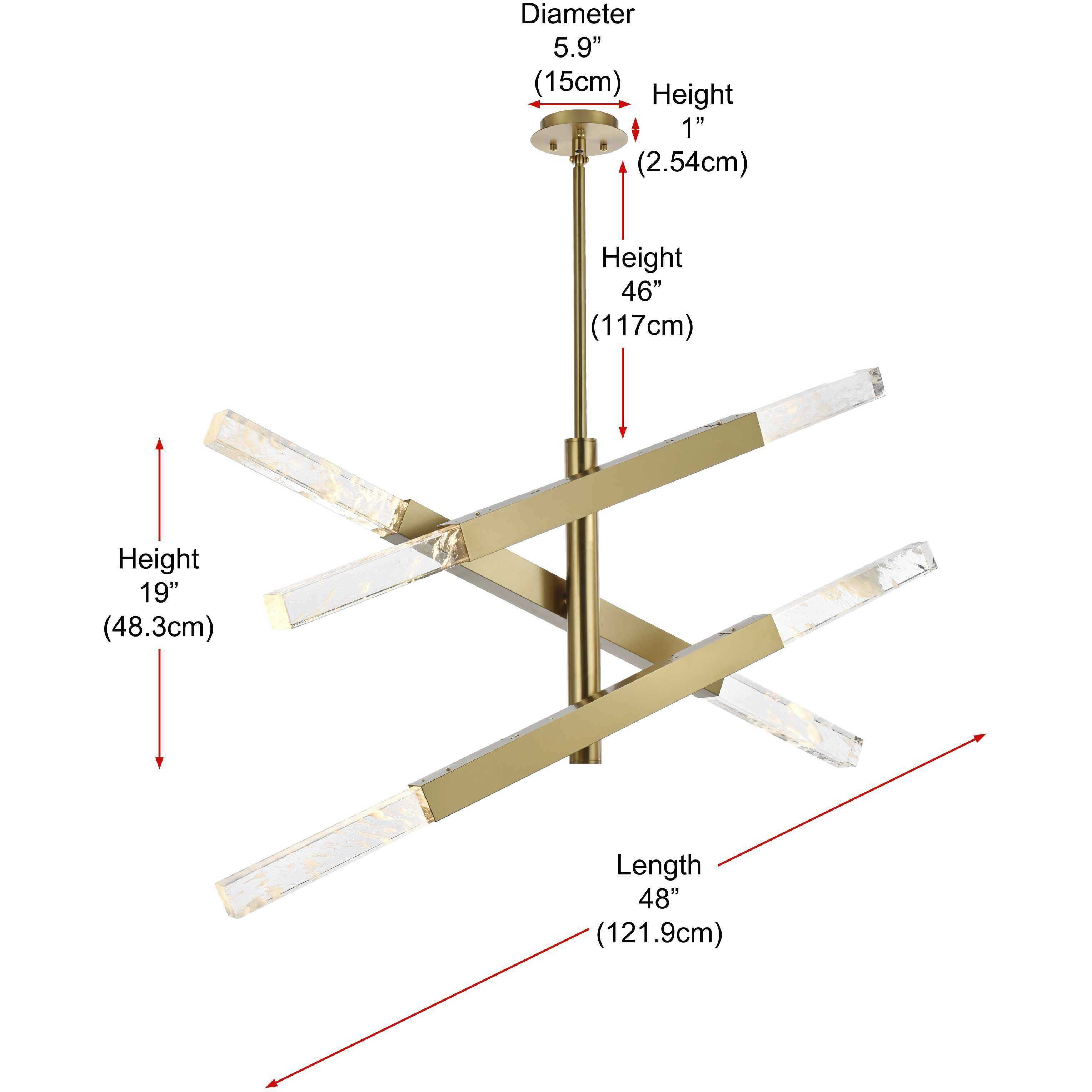 Ari 6 Light 10 inch Satin Gold Pendant Ceiling Light