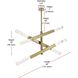 Ari 6 Light 10 inch Satin Gold Pendant Ceiling Light