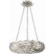 Broche 6 Light 18 inch Antique Silver Chandelier Ceiling Light