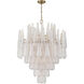 Ollie 21 Light 33.25 inch Aged Brass Chandelier Ceiling Light in Sand Glass Clear