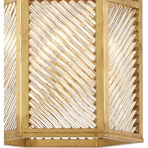 Lisa McDennon Sura 4 Light 16 inch Distressed Brass Pendant Ceiling Light