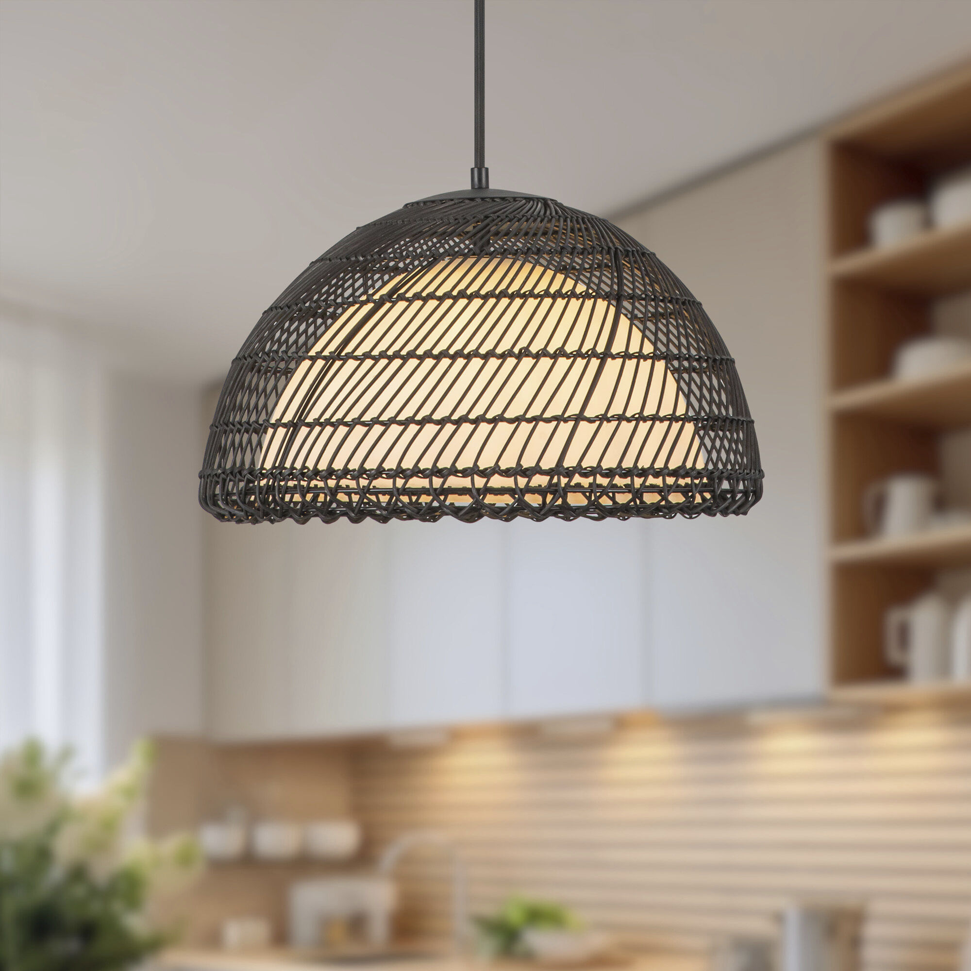 Alora Mood Bondi Pendant Ceiling Light in Matte Black