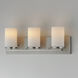 Lateral 3 Light 24 inch Satin Nickel Bath Vanity Wall Light in Satin White