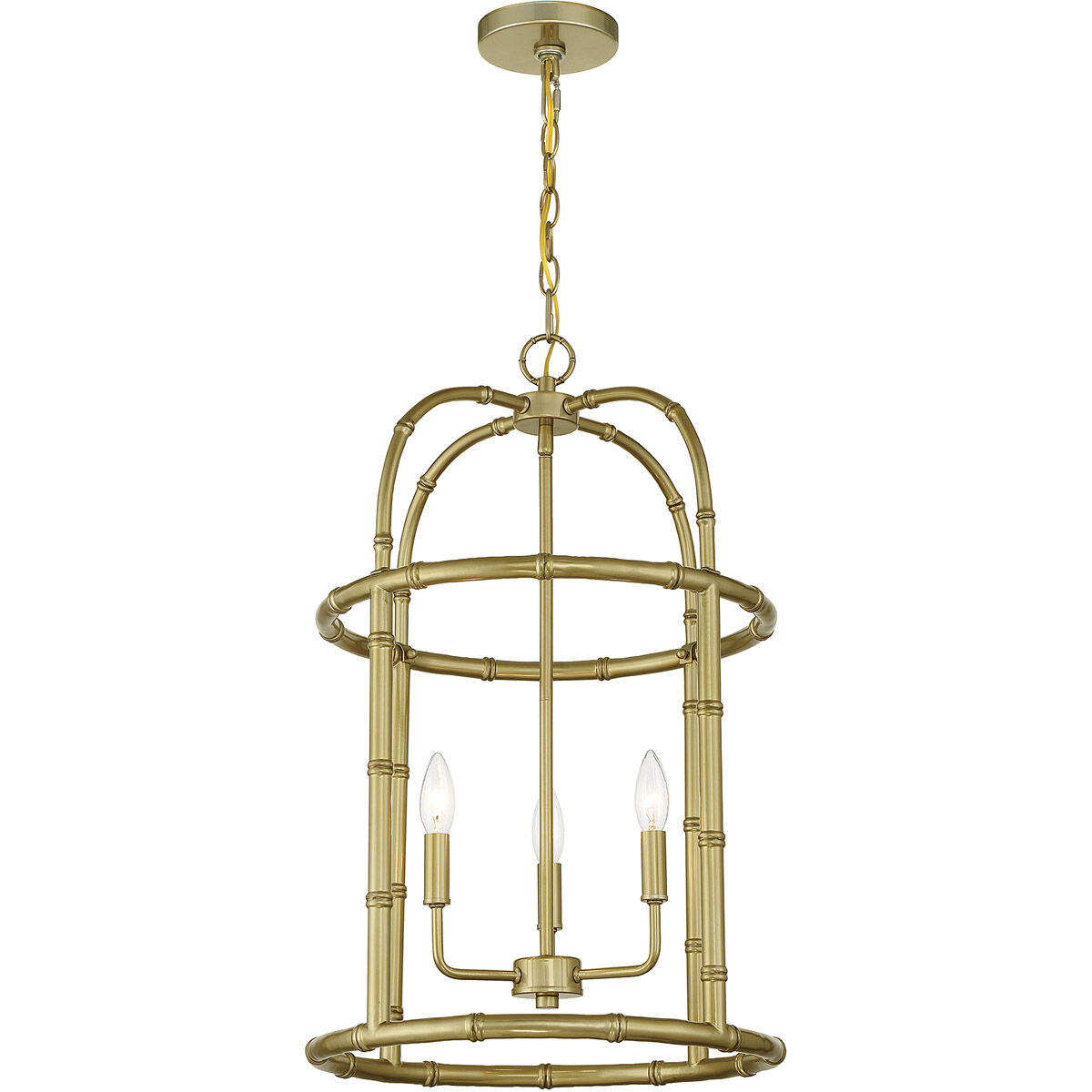 Bohemian 3 Light 16 inch Burnished Brass Pendant Ceiling Light