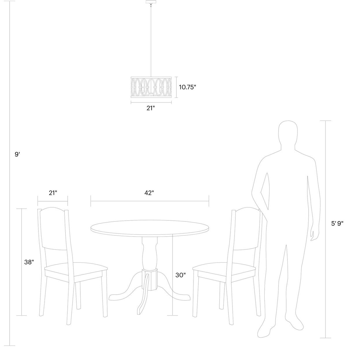 Sean Lavin Patrice 5 Light 21 inch Deep Abyss Chandelier Ceiling Light