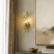 Bridget 2 Light 8.5 inch Soft Gold Sconce Wall Light in Green