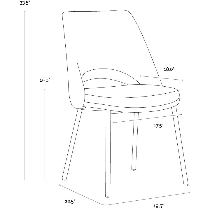 Radella Bergen Taupe Dining Chair, Set Of 2