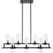 Datus 10 Light 42.5 inch Matte Black Linear Chandelier Ceiling Light