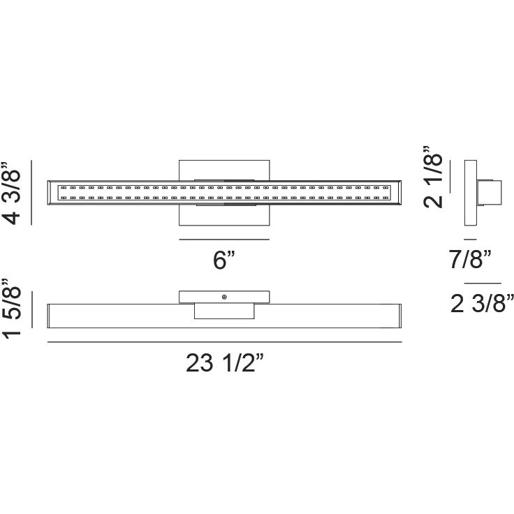 Presley LED 23.5 inch Matte White Bath Vanity Light Wall Light
