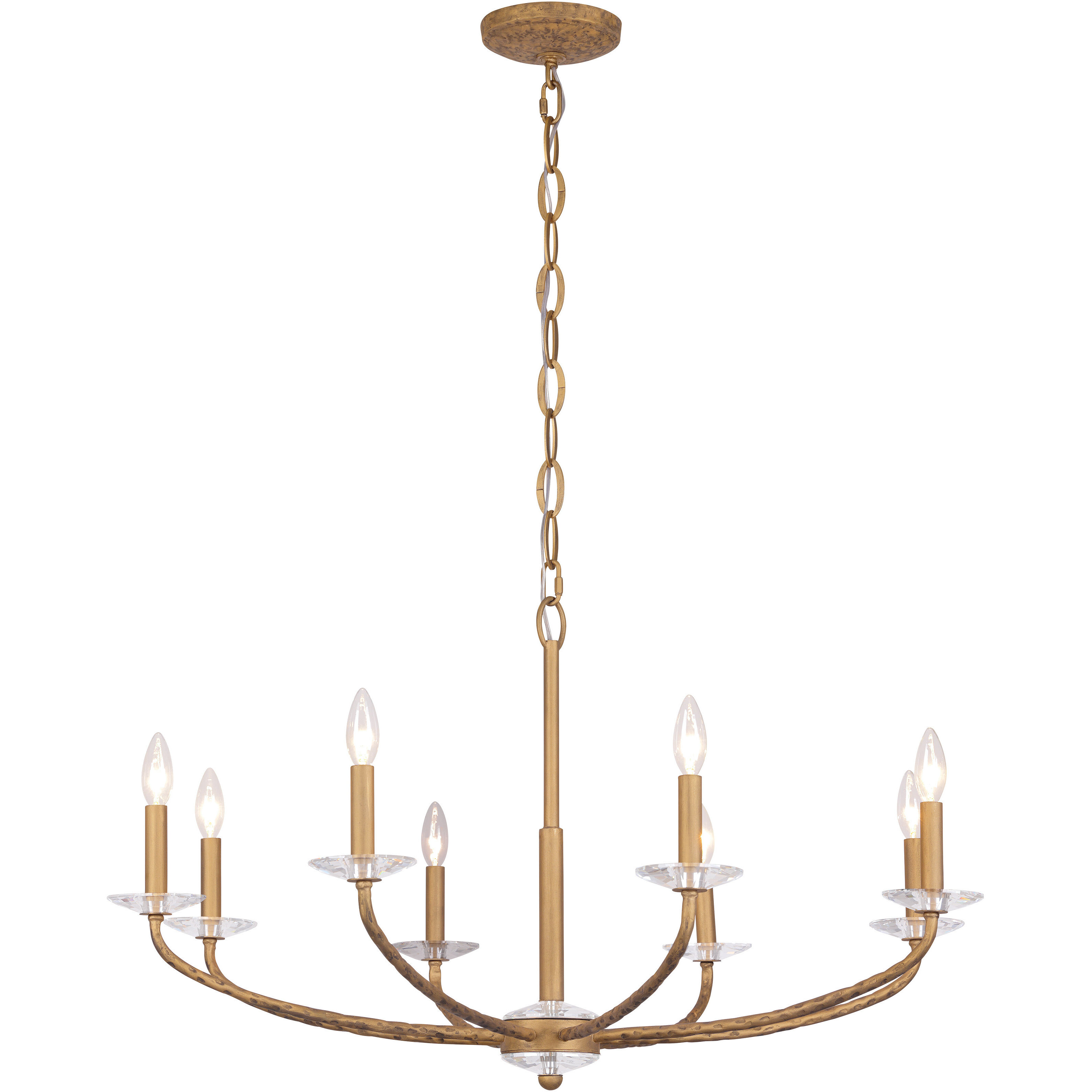 Atella 8 Light 36 inch Ashen Gold Chandelier Ceiling Light