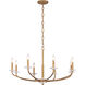 Atella 8 Light 36 inch Ashen Gold Chandelier Ceiling Light