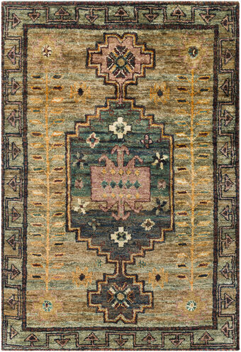 Scarborough 108 X 72 inch Medium Green Rug in 6 X 9, Rectangle