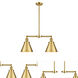 Franklin Restoration Appalachian 2 Light 23 inch Satin Gold Island Light Ceiling Light, Franklin Restoration