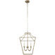 Versailles 4 Light 18 inch Dark Antique Brushed Brass Pendant Ceiling Light
