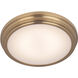 Neighborhood X66 Series LED 13 inch Satin Brass Flushmount Ceiling Light