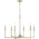 Azara 6 Light 32 inch Vintage Brass Chandelier Ceiling Light