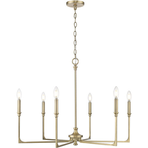 Azara 6 Light 32 inch Vintage Brass Chandelier Ceiling Light