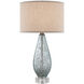Optimist 29.5 inch 150 watt Pale Blue Speckle and Clear Table Lamp Portable Light