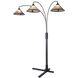 Natural Mica 86 inch 40 watt Gunmetal and Charcoal Gray Arc Floor Lamp Portable Light