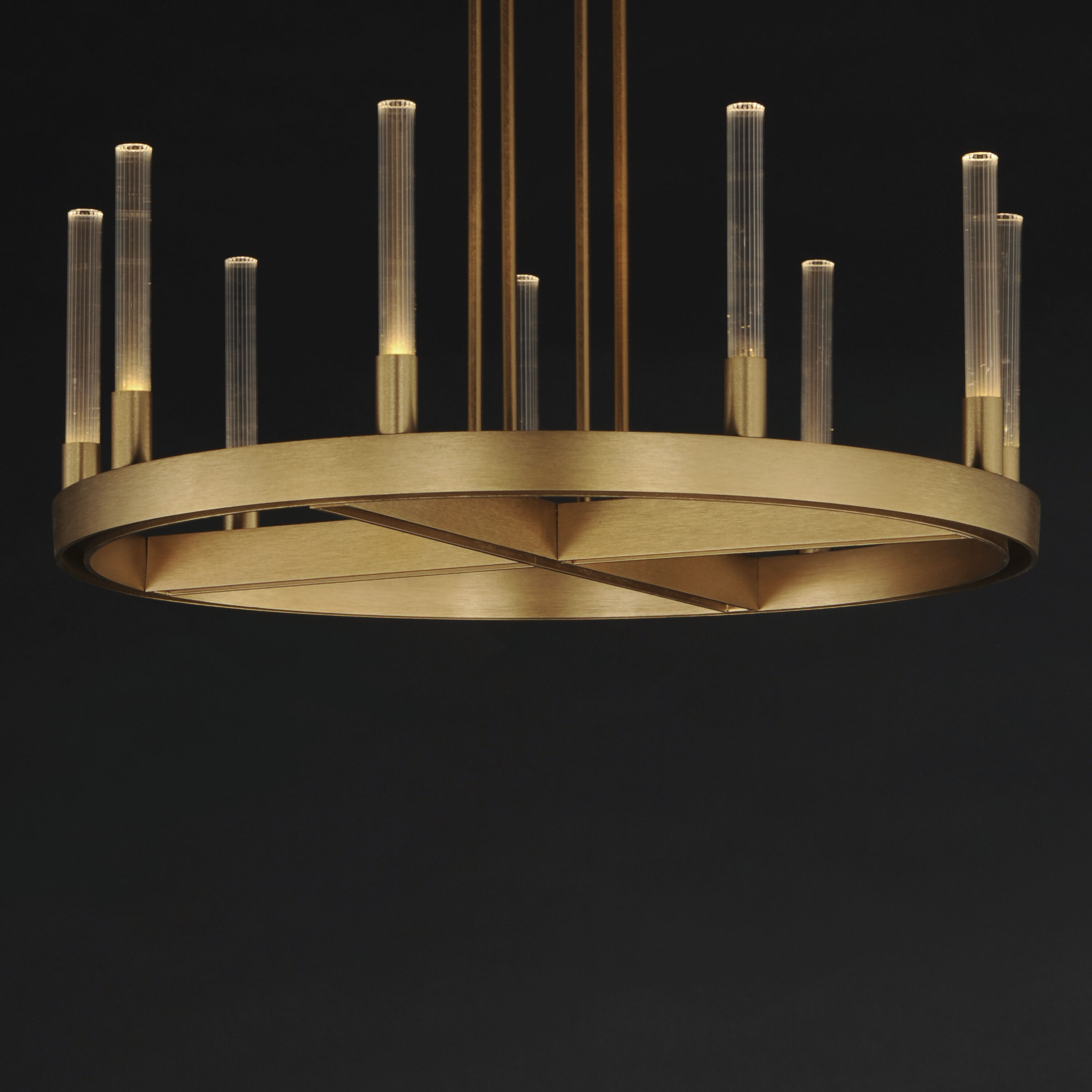 Ovation LED 23.5 inch Gold Single-Tier Chandelier Ceiling Light