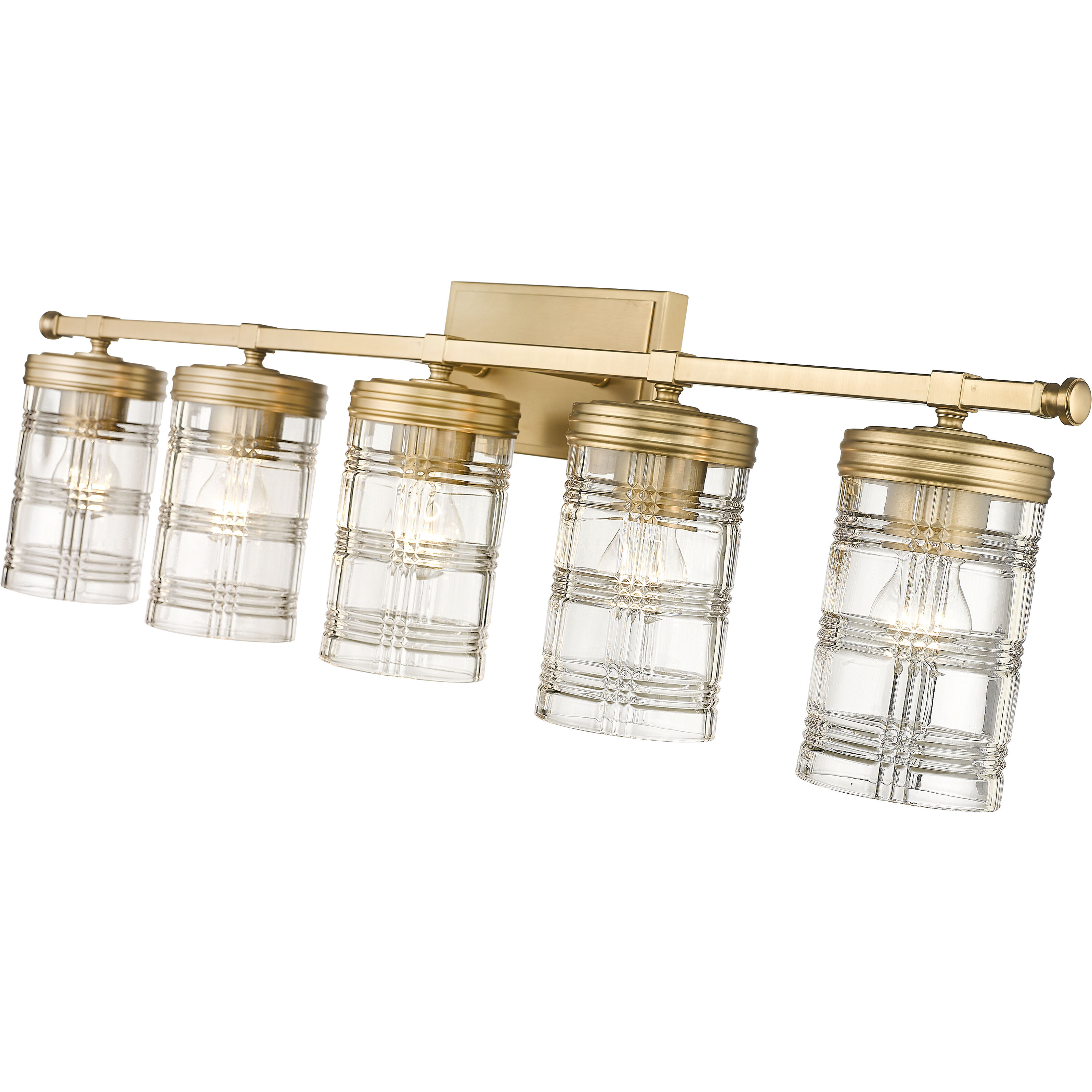 Archer 5 Light 38 inch Heirloom Gold Vanity Wall Light