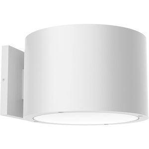 Lamar LED 5 inch Black with White Exterior Wall Sconce
