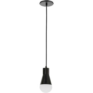 Fortuna 1 Light 3.5 inch Matte Black Single Drop Pendant Ceiling Light