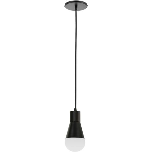 Fortuna 1 Light 3.5 inch Matte Black Single Drop Pendant Ceiling Light