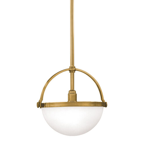 Stratford 1 Light 14.25 inch Aged Brass Pendant Ceiling Light