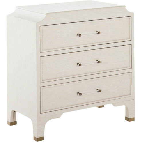 Alexandra Cerused White / Clear Acrylic / Stained Gold Chest