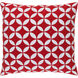 Perimeter 22 X 22 inch Bright Red and White Throw Pillow