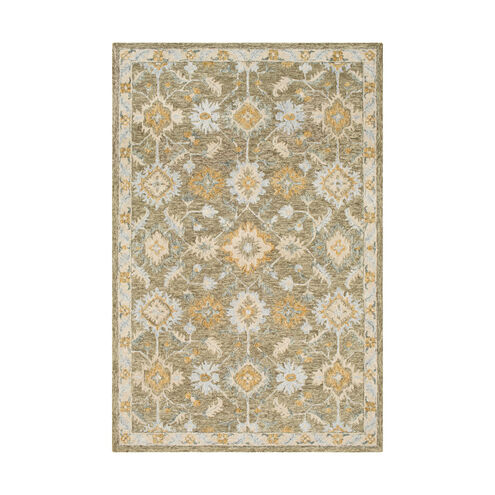 Panipat 36 X 24 inch Olive/Khaki/Light Gray/Medium Gray/Wheat Rugs, Rectangle