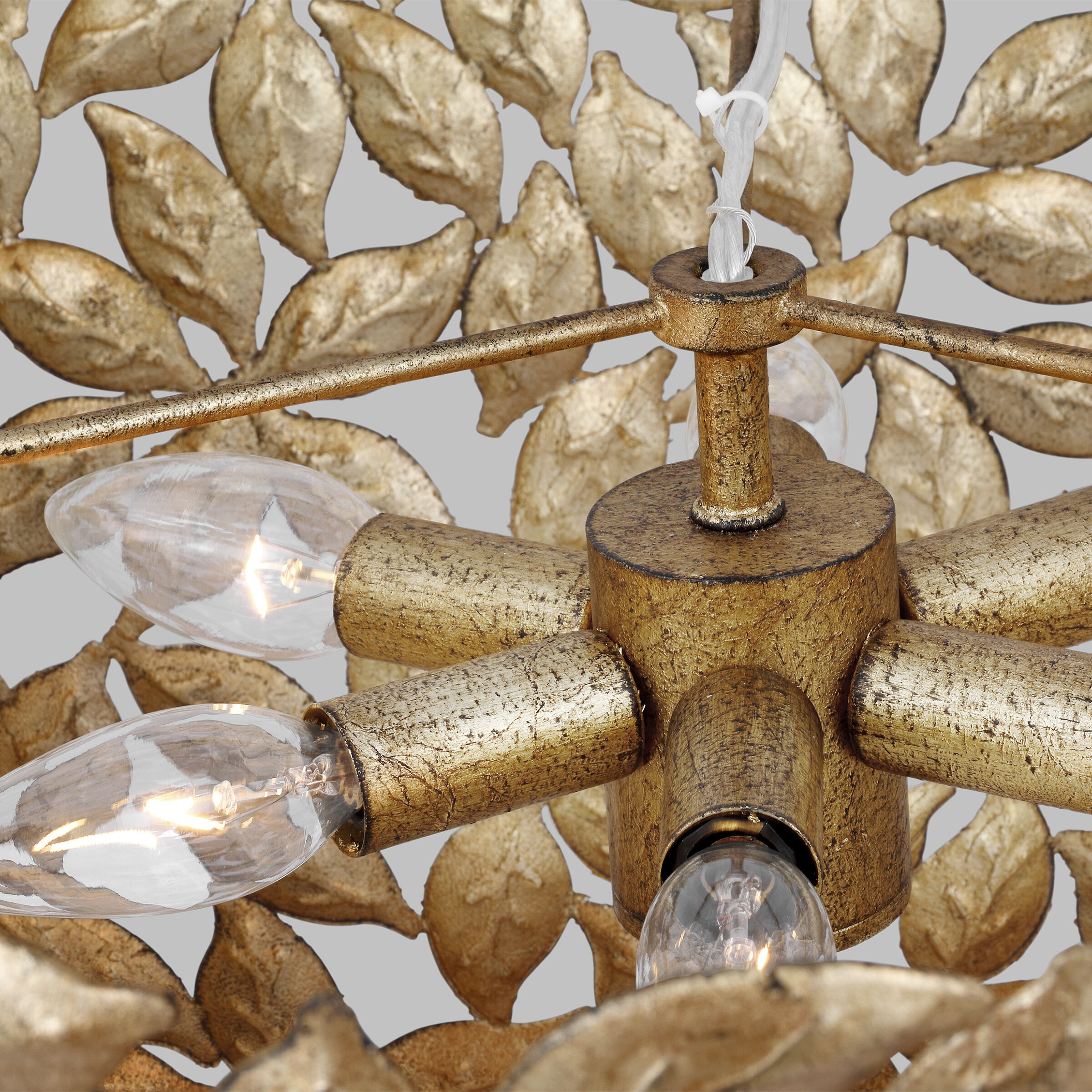 AH by Alexa Hampton Kelan 6 Light 23.75 inch Antique Gild Pendant Ceiling Light