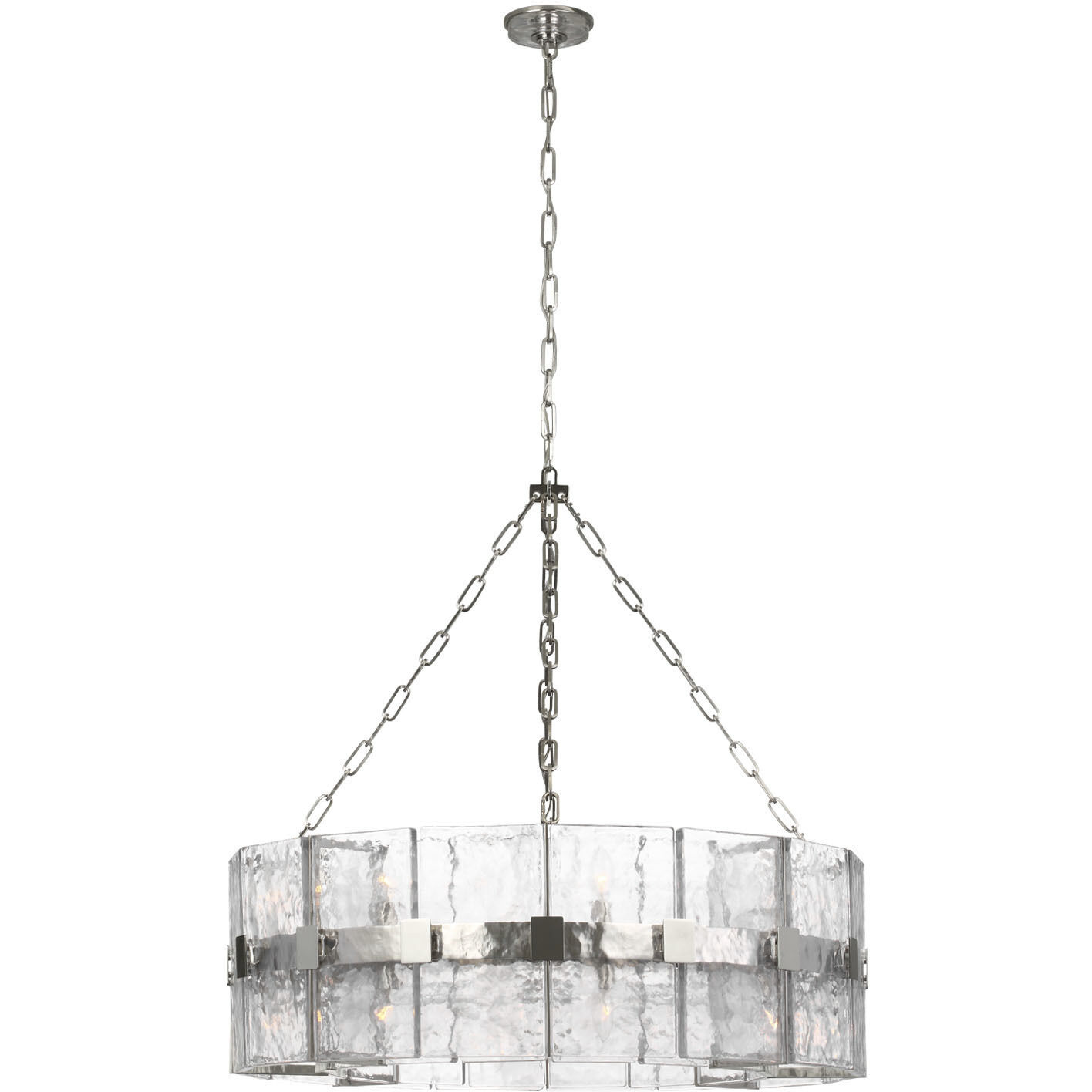 Suzanne Kasler Solera LED 37.25 inch Polished Nickel Barrel Chandelier Ceiling Light