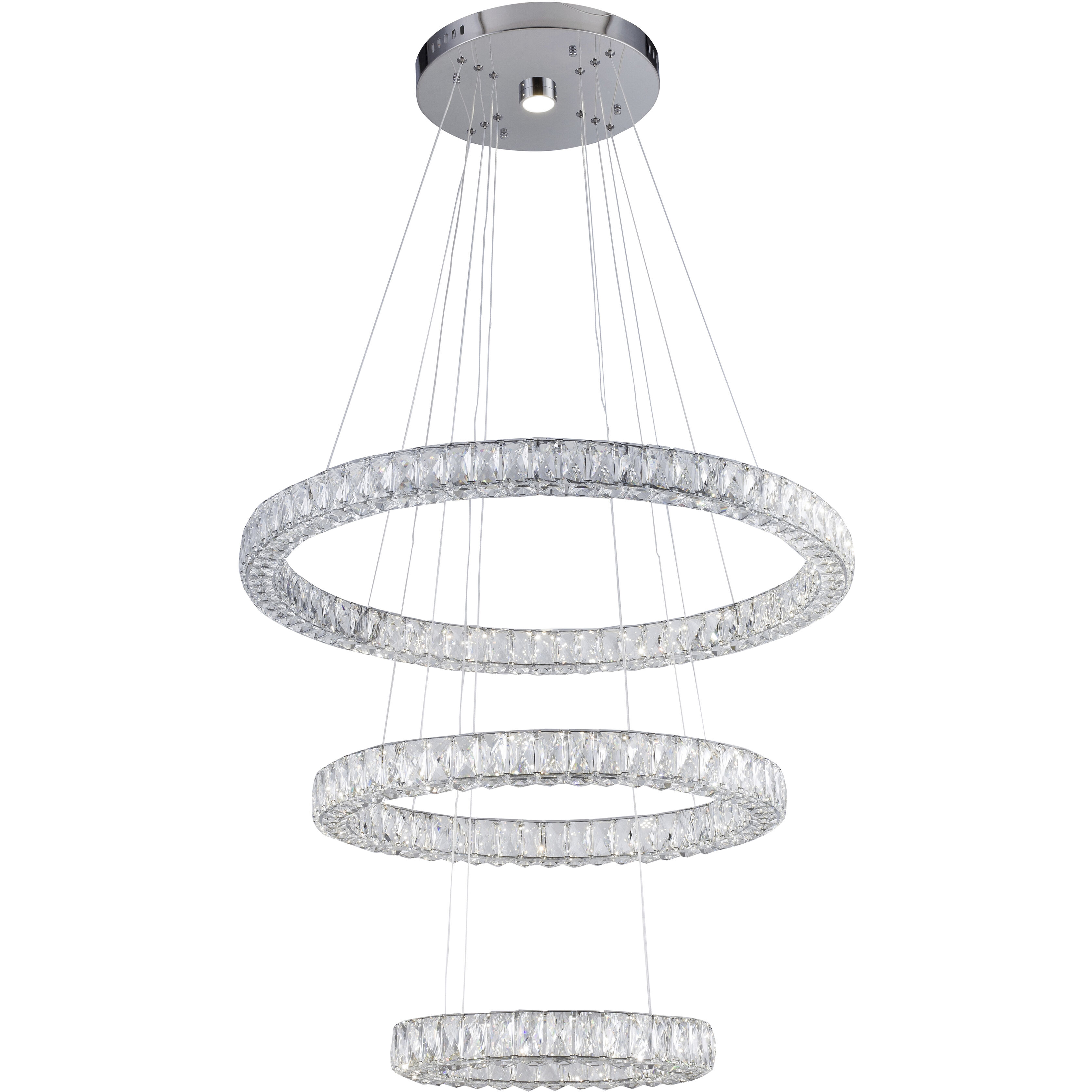 Canada LED 31.5 inch Chrome Chandelier Ceiling Light