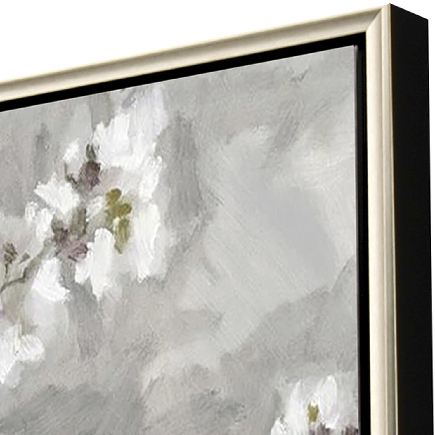 Calm Moment White and Blue and Gray and Multi Canvas