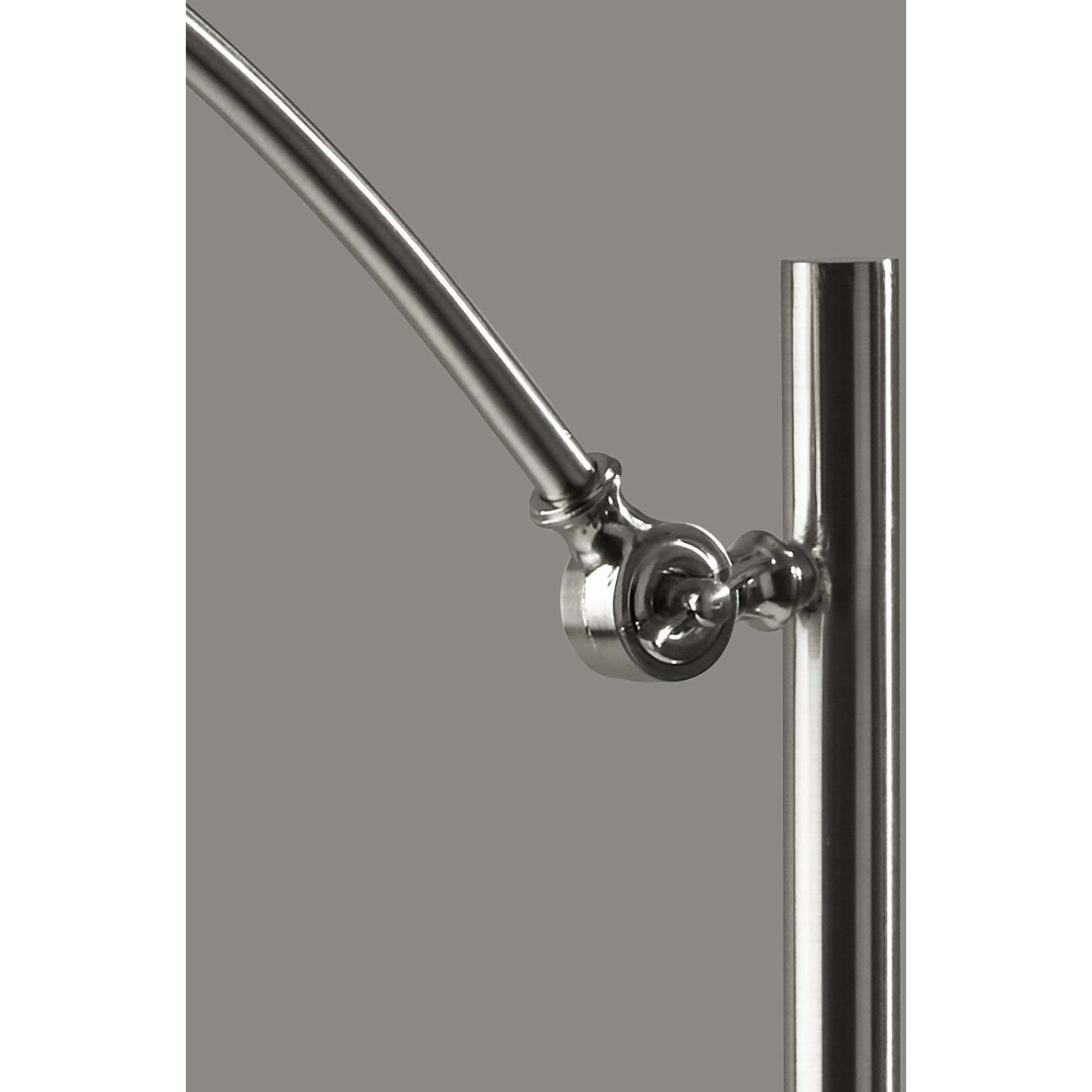 York 56 inch 100 watt Brushed Steel Floor Lamp Portable Light