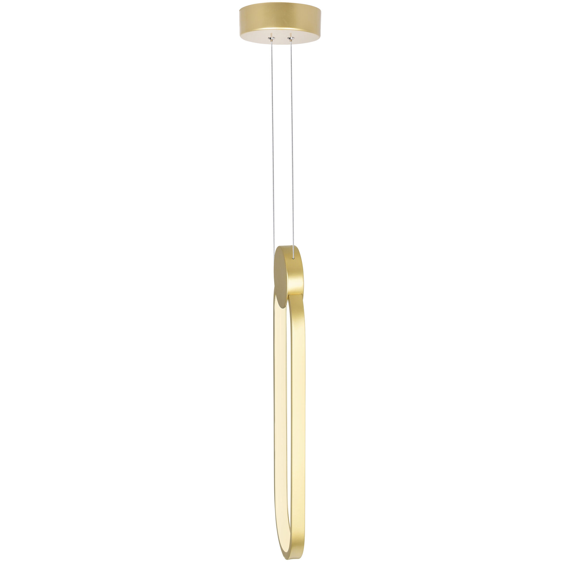 Pulley LED 4 inch Satin Gold Mini Pendant Ceiling Light