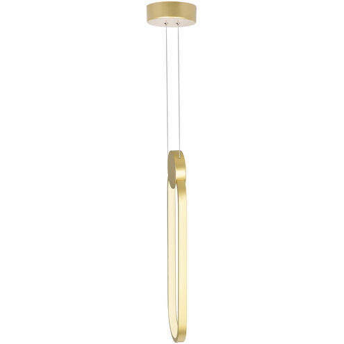 Pulley LED 4 inch Satin Gold Mini Pendant Ceiling Light