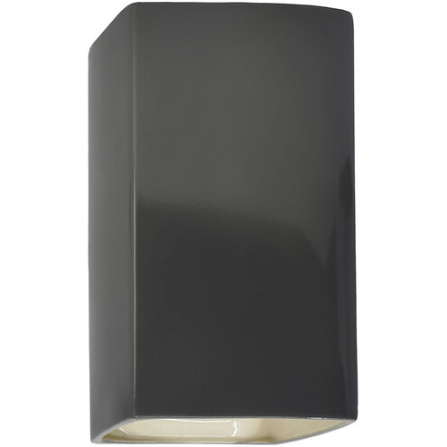 Ambiance LED 5.25 inch Gloss Grey Wall Sconce Wall Light in 1000 Lm LED, Gloss Gray